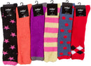 Sakkas Womens Super Soft Anti-Slip Fuzzy Knee High Socks Value Assorted 6-Pack