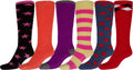 Sakkas Womens Super Soft Anti-Slip Fuzzy Knee High Socks Value Assorted 6-Pack#color_16803-pack10