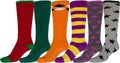 Sakkas Womens Super Soft Anti-Slip Fuzzy Knee High Socks Value Assorted 6-Pack#color_16803-pack5