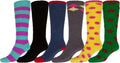 Sakkas Womens Super Soft Anti-Slip Fuzzy Knee High Socks Value Assorted 6-Pack#color_16803-pack6