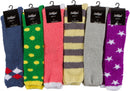 Sakkas Womens Super Soft Anti-Slip Fuzzy Knee High Socks Value Assorted 6-Pack