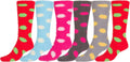 Sakkas Womens Super Soft Anti-Slip Fuzzy Knee High Socks Value Assorted 6-Pack#color_Dot6-Pack