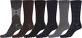 Sakkas Mens Cotton Blend Pattern And Ribbed Dress Socks Value 6-Pack#color_151-6pack