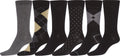 Sakkas Mens Cotton Blend Pattern And Ribbed Dress Socks Value 6-Pack#color_152-6pack