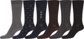 Sakkas Mens Cotton Blend Pattern And Ribbed Dress Socks Value 6-Pack#color_153-6pack