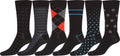 Sakkas Mens Cotton Blend Pattern And Ribbed Dress Socks Value 6-Pack#color_156-6pack
