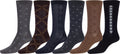 Sakkas Mens Cotton Blend Pattern And Ribbed Dress Socks Value 6-Pack#color_159-6pack