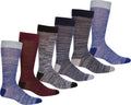 Sakkas Men's Crew High Patterned Colorful Design Dress Socks Asst Value 6-Pack#color_ThinStripe-2