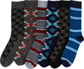 Sakkas Men's Crew High Patterned Colorful Design Dress Socks Asst Value 6-Pack#color_TribalAztec-1