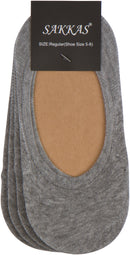 Sakkas Women's Footies Solid Shoe Foot Invisible Liner No Show Socks - 4 Pack