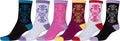 Sakkas Women's Fun Colorful Design Poly Blend Crew Socks Assorted 6-Pack#Color_Butterfly2