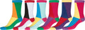 Sakkas Women's Fun Colorful Design Poly Blend Crew Socks Assorted 6-Pack#Color_Block1