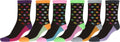 Sakkas Women's Fun Colorful Design Poly Blend Crew Socks Assorted 6-Pack#Color_Star1