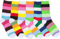 Sakkas Women's Fun Colorful Design Poly Blend Crew Socks Assorted 6-Pack#Color_Stripe