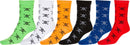 Sakkas Girl's Creative Fun Cotton Blend Crew Socks Assorted Color 6-Pack
