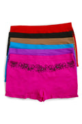 Sakkas Women's Seamless Stretch Boy Short Panties (6 Pack)#color_RhinestoneRose
