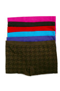 Sakkas Women's Seamless Stretch Boy Short Panties (6 Pack)#color_Houndstooth