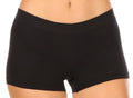 Sakkas Women's Seamless Stretch Boy Short Panties (6 Pack)#color_Black