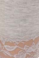 Sakkas Cotton Blend Lace Trim Stretch Capri Leggings - Made in USA