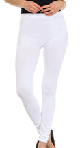 Sakkas Basics Solid Color Leggings#color_White