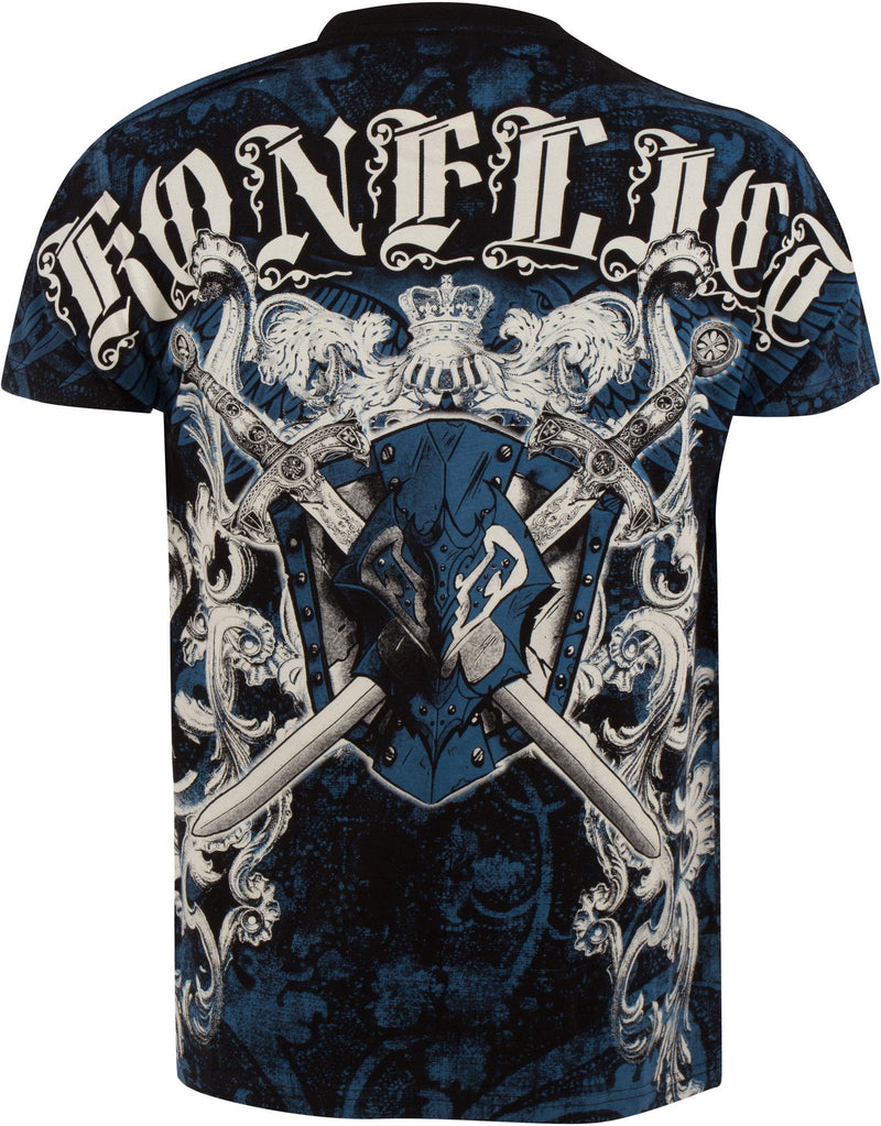 Sakkas Kings Glory Metallic Embossed Mens Fashion T-Shirt