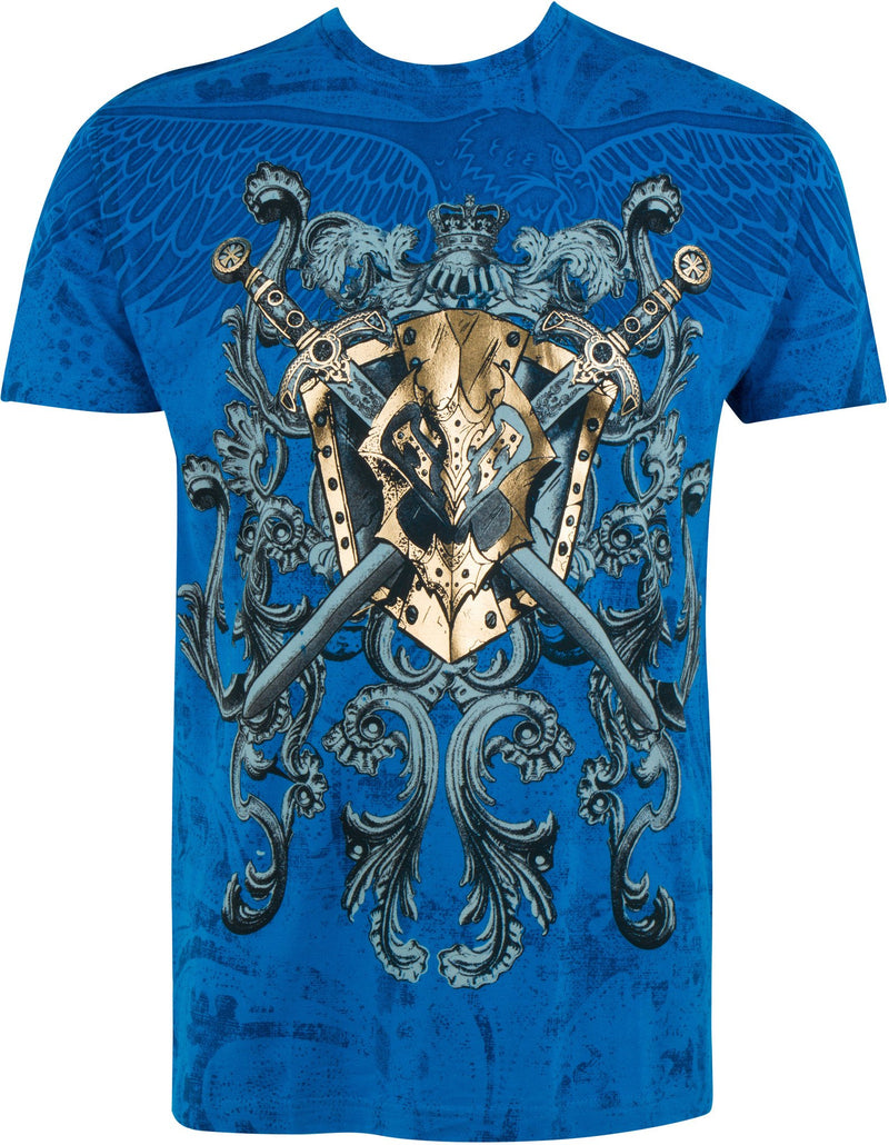 Sakkas Kings Glory Metallic Embossed Mens Fashion T-Shirt