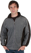 Adult Mens Two-Tone Anti-Pilling Performance Fleece Jacket - Various Color And Sizes#color_Charcoal
