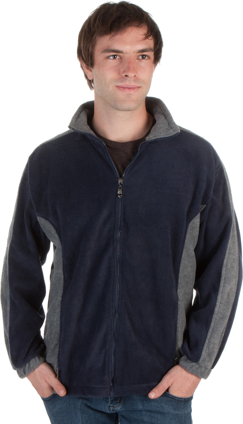 Adult Mens Two-Tone Anti-Pilling Performance Fleece Jacket - Various Color And Sizes
