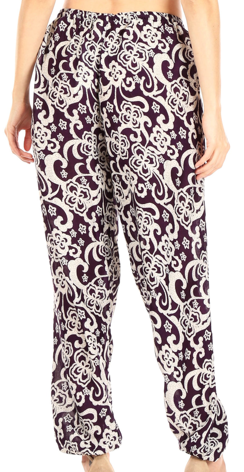 Sakkas Akilla Women's Loose Printed Yoga Elephant Pants Elastic Waist w/Pocket