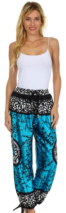 Sakkas Sephora Wide Leg Silky Harem Pants