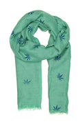 Sakkas Nichole summer gauze featherweight patterned versitile sheer scarf wrap#color_2-Grass