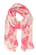 Sakkas Nichole summer gauze featherweight patterned versitile sheer scarf wrap#color_3-Cream