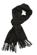 Sakkas Booker Cashmere Feel Solid Colored Unisex Winter Scarf With Fringe