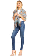 Sakkas Iris Warm Super Soft Cashmere Feel Pashmina Shawl / Scarf with Fringes