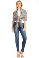 Sakkas Iris Warm Super Soft Cashmere Feel Pashmina Shawl / Scarf with Fringes