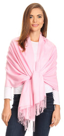 Sakkas Iris Warm Super Soft Cashmere Feel Pashmina Shawl / Scarf with Fringes