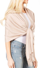 Sakkas Iris Warm Super Soft Cashmere Feel Pashmina Shawl / Scarf with Fringes