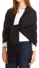 Sakkas Iris Warm Super Soft Cashmere Feel Pashmina Shawl / Scarf with Fringes