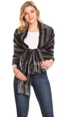 Sakkas Iris Warm Super Soft Cashmere Feel Pashmina Shawl / Scarf with Fringes