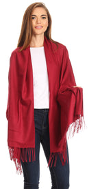 Sakkas Iris Warm Super Soft Cashmere Feel Pashmina Shawl / Scarf with Fringes