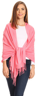 Sakkas Iris Warm Super Soft Cashmere Feel Pashmina Shawl / Scarf with Fringes