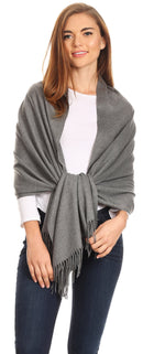 Sakkas Iris Warm Super Soft Cashmere Feel Pashmina Shawl / Scarf with Fringes