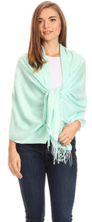 Sakkas Iris Warm Super Soft Cashmere Feel Pashmina Shawl / Scarf with Fringes