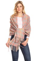 Sakkas Iris Warm Super Soft Cashmere Feel Pashmina Shawl / Scarf with Fringes