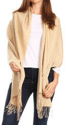 Sakkas Iris Warm Super Soft Cashmere Feel Pashmina Shawl / Scarf with Fringes