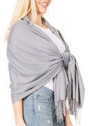Sakkas Iris Warm Super Soft Cashmere Feel Pashmina Shawl / Scarf with Fringes