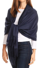 Sakkas Iris Warm Super Soft Cashmere Feel Pashmina Shawl / Scarf with Fringes