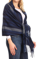 Sakkas Iris Warm Super Soft Cashmere Feel Pashmina Shawl / Scarf with Fringes