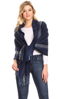 Sakkas Iris Warm Super Soft Cashmere Feel Pashmina Shawl / Scarf with Fringes