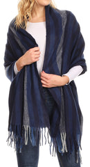 Sakkas Iris Warm Super Soft Cashmere Feel Pashmina Shawl / Scarf with Fringes